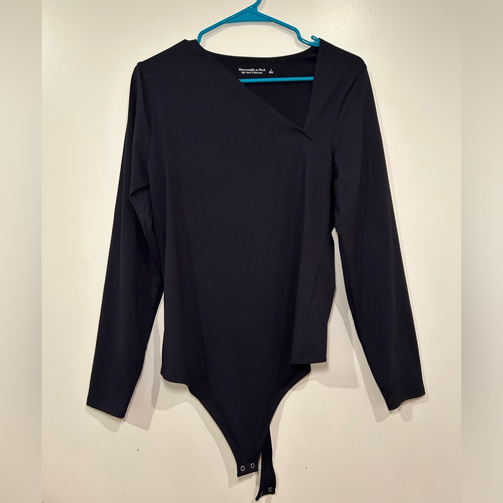 Abercrombie & Fitch Asymmetrical Bodysuit | Black | XL